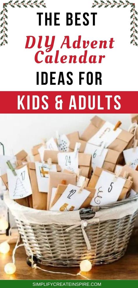 Advent Calendar Ideas For Kids, Easy Diy Advent Calendar, Advent Calendars For Adults, Calender Gift, Advent Calendar For Adults, Diy Advent Calendar Ideas, Adult Advent Calendar, Advent Calendar Fillers, Advent Diy