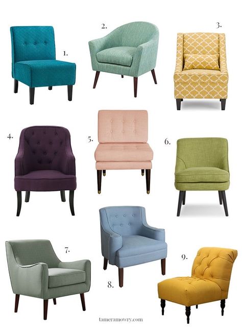 Colorful Accent Chairs For Living Room, Colorful Accent Chairs, Cheap Accent Chairs, Zulu Wedding, Velvet Sofa Living Room, Sofa Layout, Small Living Room Chairs, Tamera Mowry, Chair For Living Room