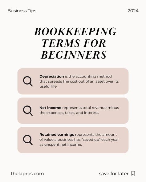 Unless you have a background in accounting, the majority of bookkeeping terms seem like jargon and can be confusing. We're here to decode some basic terms. No need to get a degree in accounting or gain an in-depth knowledge of every bookkeeping term in the book, instead follow us for more helpful bookkeeping and business content and save this post for later. #Bookkeepingtip #Ceo #VirtualBookkeeping #RemoteBookkeeper #BookkeepingPro #Bookkeeper #BookkeepingTips #Accounting #Bookkeeping #Cl... Accounting And Bookkeeping, Book Keeping For Beginners, Bookkeeper Aesthetic, Accounting Rules, Bookkeeping Training, Basic Accounting, Accounting 101, Learn Accounting, Accounting Bookkeeping