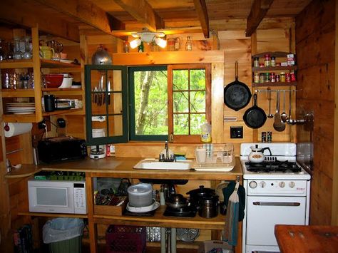 Cabin kitchen Small Log Cabin Kitchens, Small Cabin Kitchen Ideas, Log Cabin Kitchen Ideas, Small Cabin Kitchens, Small Cabin Ideas, Cabin Pictures, Cabin Fun, Log Cabin Kitchens, Log Cabin Kitchen