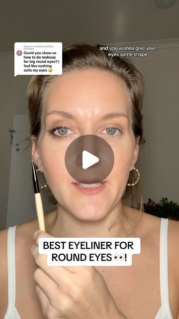 Easy Cat Eyeliner, Eyeliner For Round Eyes, Makeup Hacks Tutorials, Best Eyeliner, Round Eyes, Makeup Tips, Makeup Tutorial, Eyeliner, Eye Makeup