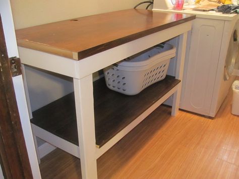 Most Useful Table Ever!                                                                                                                                                                                 More Laundry Room Table, Laundry Folding Table, Folding Table Diy, Laundry Folding Tables, Laundry Room Tables, Laundry Room Folding Table, Laundry Folding, Laundry Table, Laundry Room Storage Shelves