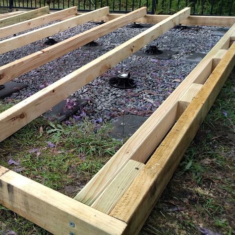 How to build a deck 8x12 Deck Plans, How To Build A Deck On The Ground, Building A Deck On A Budget, Merbau Decking, Trek Deck, Deck Building Plans, Building A Floating Deck, Decking Oil, Build A Deck