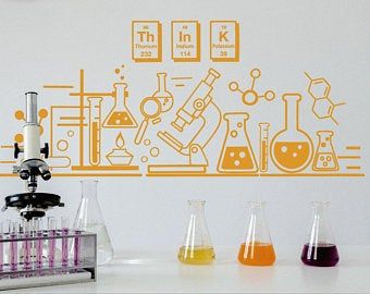 Wall Stickers For School, Science Bedroom Decor, Science Bedroom, Science Wall Art, Science Wall, Boys Room Wall Decor, Kids Bedroom Wall Decor, Science Room, Wall Art Vinyl