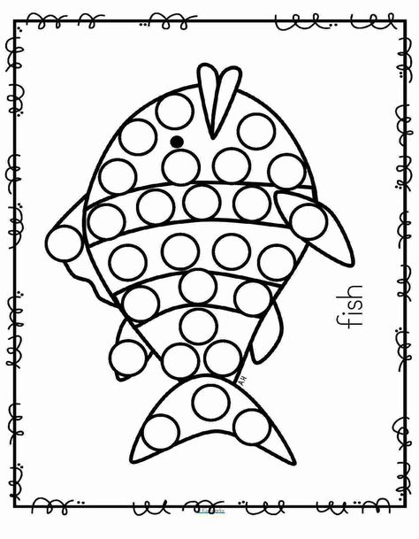 Do A Dot Marker Coloring Pages : Images By Talisima On Crafts D2D Free Dabber Worksheets, Bingo Dabber Art, Fish Dot Painting, Dauber Printables, Dabber Art, Bingo Dauber Art, Bingo Dabber Activities, Cognitive Worksheets, Subbing Ideas