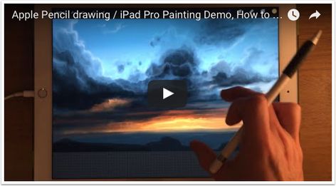 How To Paint Sky with the iPad Pro, Apple Pencil and Procreate App Apple Pencil Drawing Ipad, Apple Tree Drawing, Apple Pencil Drawing, Trees Drawing Tutorial, Apple Pencil Art, Drawing Ipad, Digital Art Software, Ipad Pro Apple Pencil, Ipad Painting