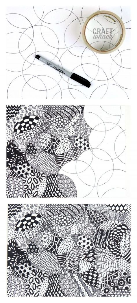 Easy Zentangle Patterns, Zentangle Drawing, Easy Zentangle, Doodle Art Journals, Doodle Art Drawing, Zentangle Drawings, Drawing Projects, Mandala Design Art, Doodle Art Designs