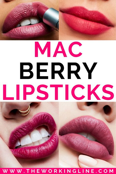 Best Berry Lipstick Shades, Light Berry Lipstick, Berry Color Lipstick, Berry Lip Color, Soft Berry Lipstick, Berry Pink Lipstick, Mac Berry Lipstick Shades, Berry Lipstick Makeup Look, Cool Summer Lipstick Colors