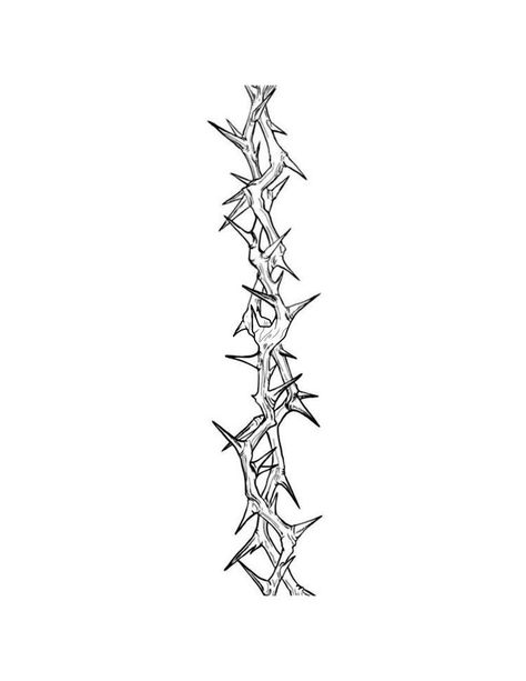 Thorn Tattoo Design, Thorns Tattoo Design, Armband Tattoo Mann, Vertical Tattoos, Vertical Tattoo, Tattoo Main, Thorn Tattoo, Barbed Wire Tattoos, Wrap Around Tattoo