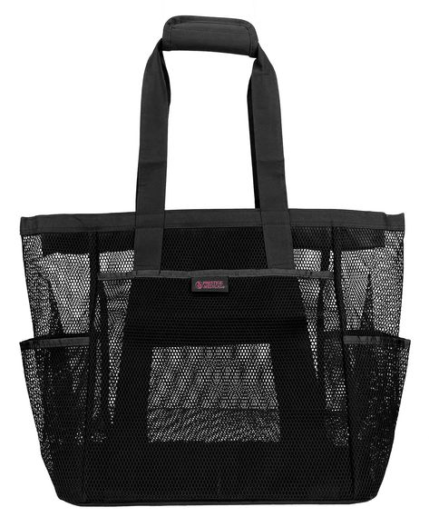 This full-sized mesh bag features a zippered top on the main compartment. Three extra pockets (two on the side and one in the front) provide plenty of storage for smaller items. Handle features a “hook-and-loop” closure for added comfort. Made of polyester. Dimensions: 22” x 14”x 7.5” Utility Tote Bag, Mesh Tote Bag, Fashion Logo Branding, Medical Bag, Nurse Bag, Design Bag, Utility Tote, Go Bags, Fancy Bags