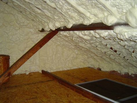 spray foam insulation open cell roof rot moisture problem Decorating An Old House, Tiny Victorian House, Diy Spray Foam Insulation, Roof Problems, Blown In Insulation, Attic Renovation Ideas, Attic Office, Decor Apartment Ideas, Spray Insulation