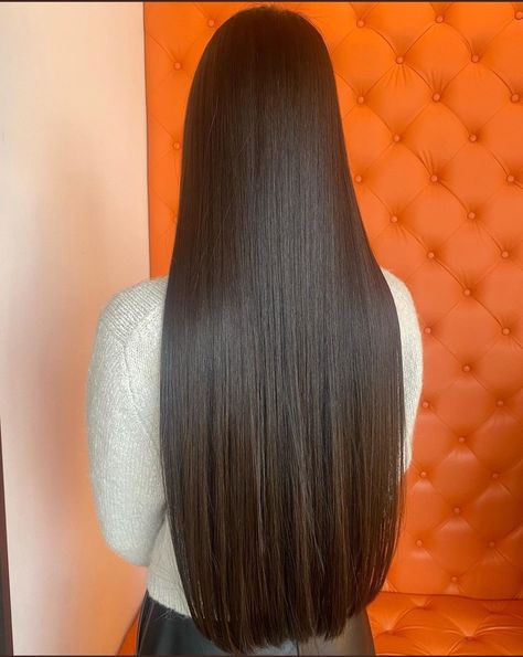 Straight Long Brown Hair, Silky Brown Hair, Half Colored Hair, 20 Inch Hair Extensions, Silk Press Hair, Long Shiny Hair, Hair Extensions For Short Hair, Peekaboo Hair, Silky Smooth Hair