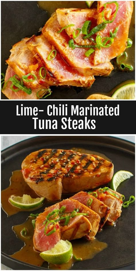 Tuna Steaks Recipes, Grilled Tuna Steaks Recipes, Marinated Tuna Steak, Marinated Tuna, Ahi Tuna Recipe, Steaks Recipes, Grilled Tuna Steaks, Tuna Steak Recipes, Tuna Recipe