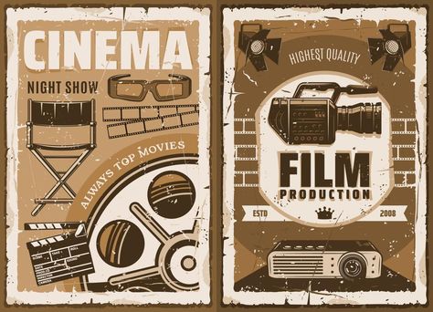 Cinematography movie studio, 3D cinema Studio Cinematography, Vintage Poster Movie, Director Chair, 3d Cinema, Movie Making, Film Reel, Yearbook Themes, Film Reels, Poster Movie