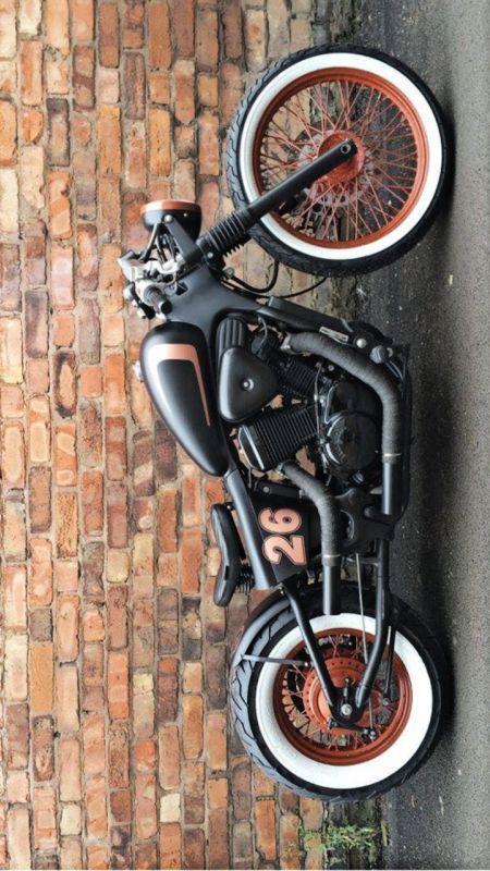 Honda Shadow 600 #26 by Voodoo Custom Cycles Honda Shadow Bobber, Shadow Bobber, Honda Shadow 600, Honda Bobber, Custom Bikes Cafe Racers, Harley Davidson Art, Bobber Bikes, Custom Cycles, Vampire Art