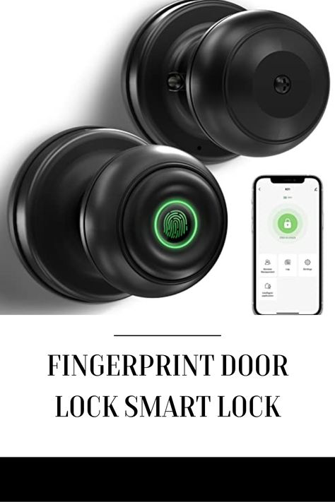 This fingerprint door knob is an easy install easy to set up that locks and unlocks with your finger print. It has 3 ways to unlock, fingerprint unlock, App control, emergency back-up keys, a perfect fingerprint door lock to get keyless entry door lock. #HomeImprovement #DIY #EasyDIY #HomeDecor #BudgetRenovation #QuickFix #HomeProjects #SimpleSolutions #WeekendProjects #DIYHome #HomeUpgrades #DIYInspiration #DecorOnABudget #HomeMakeover #NoToolsRequired Finger Print Door Lock, Finger Print Lock, Door Knob Lock, Keyless Entry Door Locks, Fingerprint Door Lock, Basement Garage, Easy Home Improvement, Bedroom Basement, Fingerprint Lock