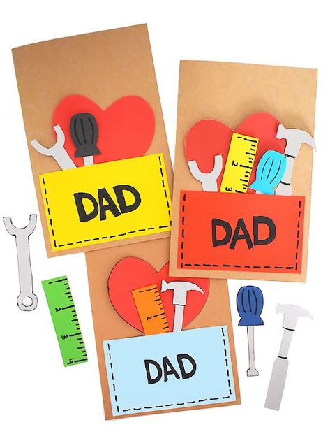 Dad Day Crafts For Kids, Dads Day Card, Father Day Crafts For Kids, Father Day Ideas, Fathers Day Activities, Father Day Cards, Father's Day Card Template, Papa Tag, Fathers Day Gifts From Kids