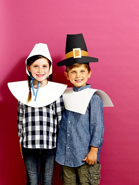 25 Easy Thanksgiving Crafts for Kids Pilgrim Outfit, Grandchildren Activities, Pilgrim Crafts, Thanksgiving Costume, Pilgrim Costume, Garden Ideas Uk, Pilgrims And Indians, Thanksgiving Crafts For Toddlers, Fun Thanksgiving Crafts