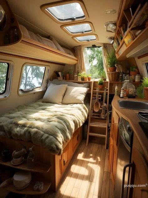 Bus Living Interiors, Bus Layout, Van Life Interior, Rv Interior Design, Bus Ideas, Small Travel Trailers, Vw Lt, Mobile Living, Bus House