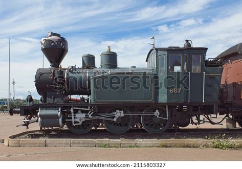 Side View Old Steam Locomotive Stock Photo (Edit Now) 2115803327 Steam Train Side View, Train Side View, Old Steam Train, Profile View, Steam Train, Steam Trains, Steam Locomotive, Old West, Side View