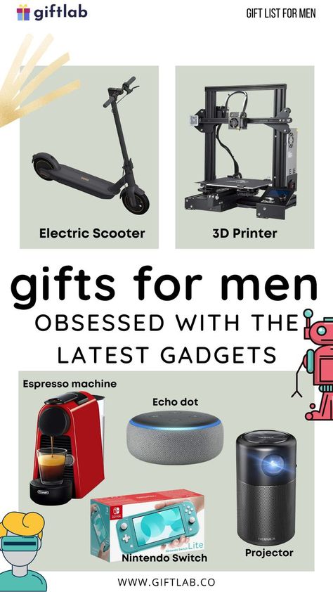 If you have a friend or loved one who is totally obsessed with the latest technology and gadgets, finding an affordable gift for him can be tough. Don't worry, we have a list of gifts that will keep him amazed no matter what your budget is! Here's an awesome gift guide for every tech savvy guy out there! #giftideas #giftsforhim #techy Top Tech Gifts, Tech Gifts For Men, Cool Gadgets For Men, Cool Tech Gifts, Technology Gifts, Engineering Science, Solar Kit, High Tech Gadgets, Education Design