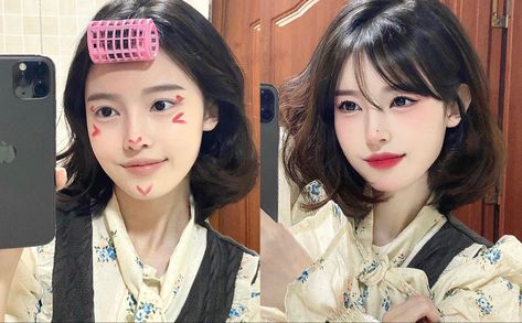 Douyin Blush, Makeup Korean Style, Kore Ulzzang, Korean Makeup Look, Doll Eye Makeup, Kawaii Makeup, Korean Eye Makeup, Ulzzang Makeup, Makeup Help