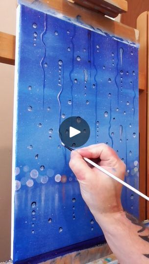 1.1K views · 15K reactions | Rainy day painting. Acrylic on canvas #art #acrylic #rain #timelapse #short #rainyday #painting #acrylicpainting | Graham Bradshaw Art | Phil Collins · I Wish It Would Rain Down (2016 Remaster) Painting Rain On Window, Rain Painting Gouache, Rain Drops Painting Acrylic, Rainy Painting Easy, Rain Painting Tutorial, Paintings Of Rain, How To Paint Rain, Rain Timelapse, Rainy Window Painting