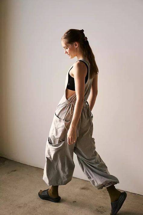 Workout Onesies, Bodysuits + Jumpsuits | FP Movement Pointe Pants Outfits, Comfy Female Outfits, Earthy Sporty Outfits, Loose Fitting Clothes For Women, Boho Sporty Outfits, Buggy Pants Outfits, Free People Clothes, Yoga Aesthetic Outfit, Groceries Outfit