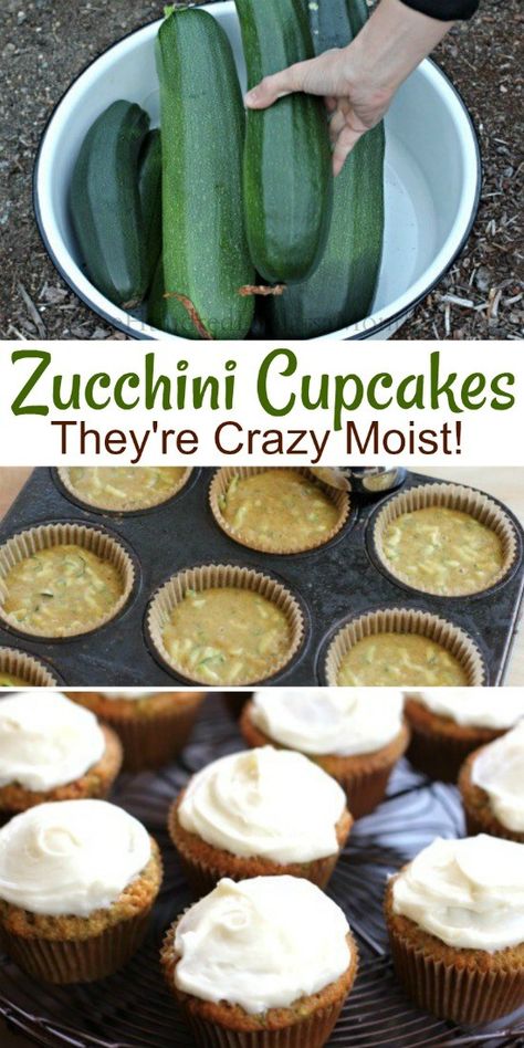 Zucchini Cupcakes, Zucchini Recipes Dessert, Recipe Zucchini, Recipes Zucchini, Cupcakes With Cream Cheese Frosting, Zucchini Bread Recipes, With Cream Cheese Frosting, Garden Recipes, Zucchini Bread