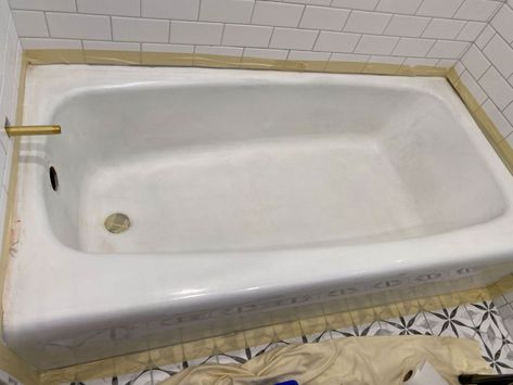 Cast Iron Tub Refinish, Resurface Bathtub, Tub Resurfacing, Restore Cast Iron, Tub Paint, Tub Refinishing, Porcelain Tub, Old Bathtub, Tub Remodel