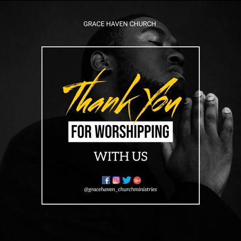 thank you for worshipping with us poster Thanks For Worshipping With Us, Thank You Flyer, Thank You Flyer Design, Us Poster, Church Marketing, Magazine Ideas, Fashion Poster Design, Church Poster Design, Appreciation Quotes