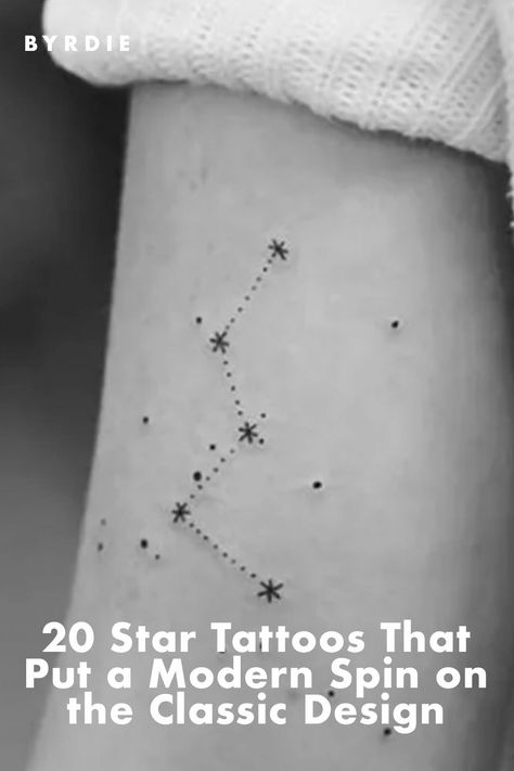 Tattoos Stars Quote Tattoo, Pieces Star Sign Tattoo, Meaning Of Star Tattoo, Constilation Tattoo Hand, Multiple Stars Tattoo, Coordinates Tattoo Women, Connected Stars Tattoo, Cassiopeia Tattoo Constellations, Dotted Star Tattoo