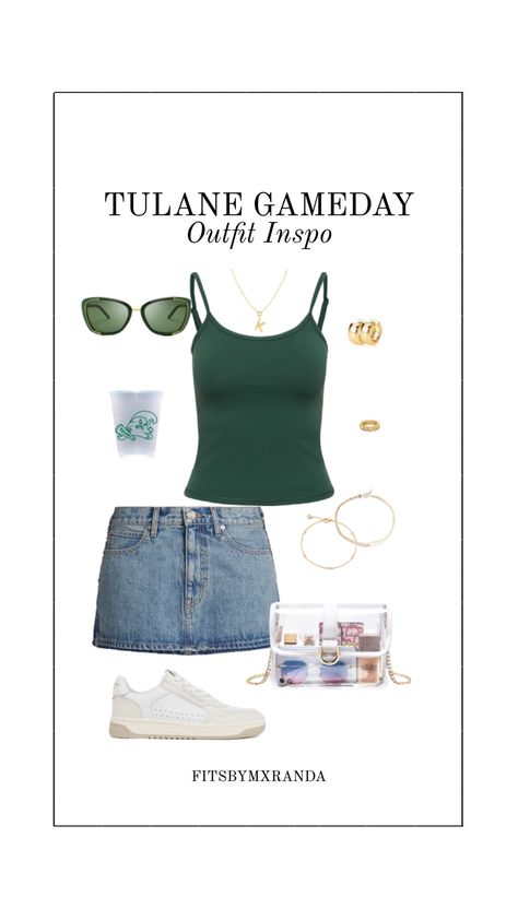 Tulane Gameday Outfit | LTK IN BIO #outfitinspo #outfit #gameday #gamedayfit #gamedayoutfit #tulane College Gameday Outfits, Tulane University, University Outfit, Gameday Outfit, Outfit Of The Day, Cute Outfits