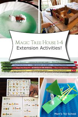 Magic Tree House Dinosaurs Before Dark, Magic Treehouse Activities, Magic Tree House Activities, House Magic, Magic Tree House Books, Magic Tree House, House Tree, Magic Treehouse, Fun House