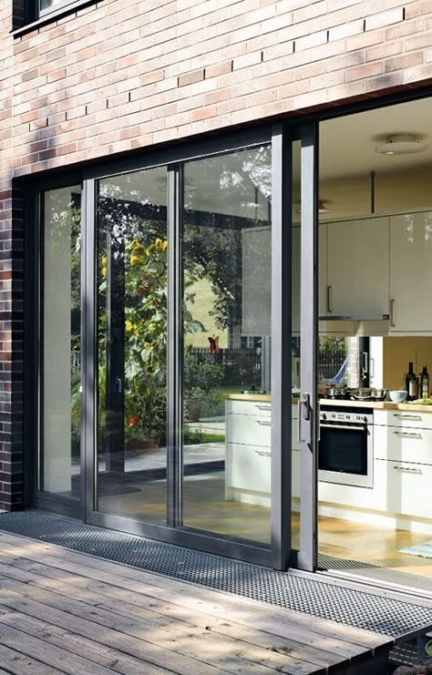 Best Sliding Door Designs That You Can Have In Your Home Dog Patios, Sliding Doors Exterior, Sliding Glass Doors Patio, Glass Doors Patio, Aluminium Sliding Doors, Sliding Door Design, Doors Exterior, Sliding Patio Doors, Sliding Doors Interior