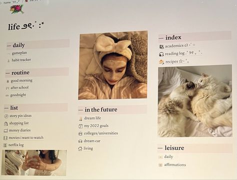 Notion Dream Life Template, Coquette Word Document, Notion Aesthetic Tutorial, Notion Aesthetic Coquette, Notion Name Ideas, Notion Template Ideas Coquette, Coquette Google Docs, Coquette Notion Cover, Coquette Google Slides
