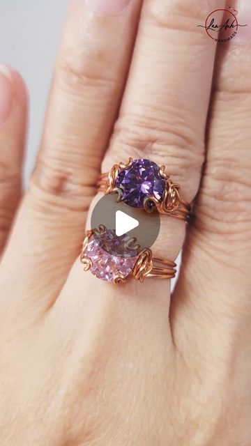 Lan Anh Handmade on Instagram: "#shortsvideo | Making prong ring with faceted stone | easy DIY jewelry with wire" Diy Jewelry With Wire, Handmade Wire Jewelry Tutorial, Diy Wire Wrapping Stones, Easy Wire Wrapping Stones, Wire Rings Ideas, Diy Stone Rings, Jewelry With Wire, Handmade Rings Wire, Wire Rings Tutorial