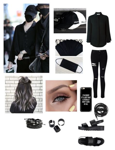 "Yoongi airport inspired outfit" by bts4ever02 ❤ liked on Polyvore featuring Miss Selfridge, Valentino, Casetify, Urbanears and Jeffrey Campbell Suga Outfit Inspired, Yoongi Outfit Inspired, Suga Inspired Outfits, Yoongi Inspired Outfits, Yoongi Outfits, Yoongi Outfit, Kpop Inspired Outfits, Traveling By Plane, Bts Style