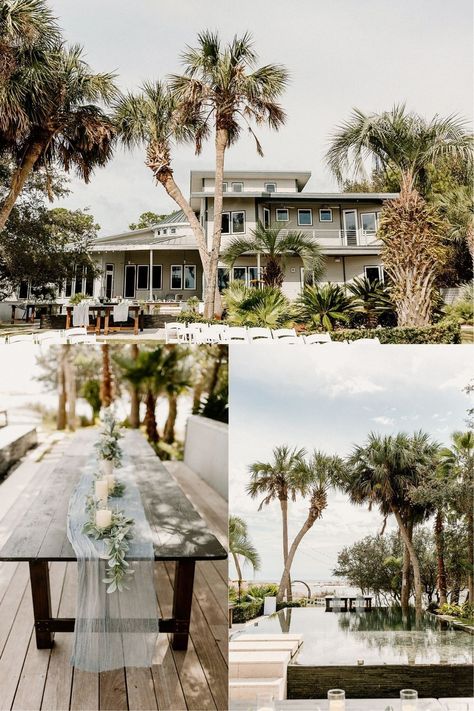 Brunch Beach Wedding, Beach Wedding In Florida, Florida Beach Micro Wedding, Small Backyard Beach Wedding, Small Destination Wedding Ideas Simple, Rosemary Beach Florida Wedding, Micro Beach Wedding Reception, Florida Beach House Wedding, Beach House Wedding Reception Small