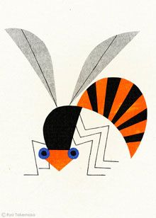 Ryo Takemasa, Charley Harper Art, Charley Harper, Bug Art, Insect Art, Bee Art, Art Japonais, Art Et Illustration, Mail Art