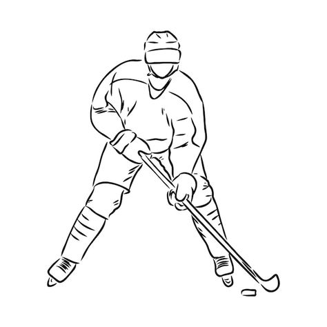 Hockey Players Drawing, Hockey Puck Tattoo, Ice Hockey Tattoo Ideas, Hockey Drawing Easy, Hockey Doodles, Ice Hockey Drawing, Hockey Player Drawing, Ice Skating Drawing, Hockey Painting