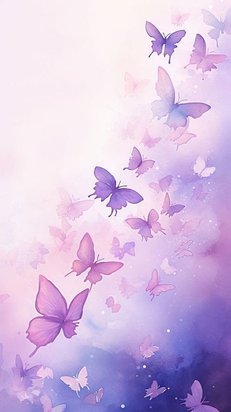 Purple butterflies backgrounds petal plant. | premium image by rawpixel.com Butterfly Horizontal Wallpaper, Cute Purple Backgrounds, Pastel Purple Butterfly Wallpaper, Purple Background Butterfly, Purple Butterfly Wallpaper Iphone, Purple Flowers Drawing, Purple Butterfly Background, Lilac Iphone Wallpaper, Iphone Wallpaper Lavender