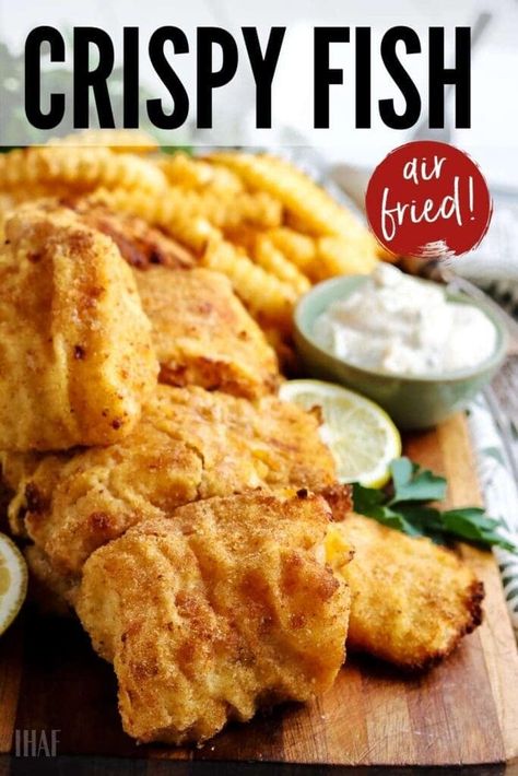 Air Fryer Cod is breaded with breadcrumbs and seasonings and cooked perfectly every time. Great for a homemade fish sandwich, fish tacos, and even just a quick weeknight meal. Breaded Halibut In Air Fryer, Air Fryer Breaded Fish Fillets, Air Fried Cod Fish Tacos, Air Frying Fish Fillets, Breaded Fish In Air Fryer, Air Fryer Cod Fish Recipes, Air Fryer Haddock Recipes, Air Fried Cod Fish Recipes, Ninja Speedy Recipes