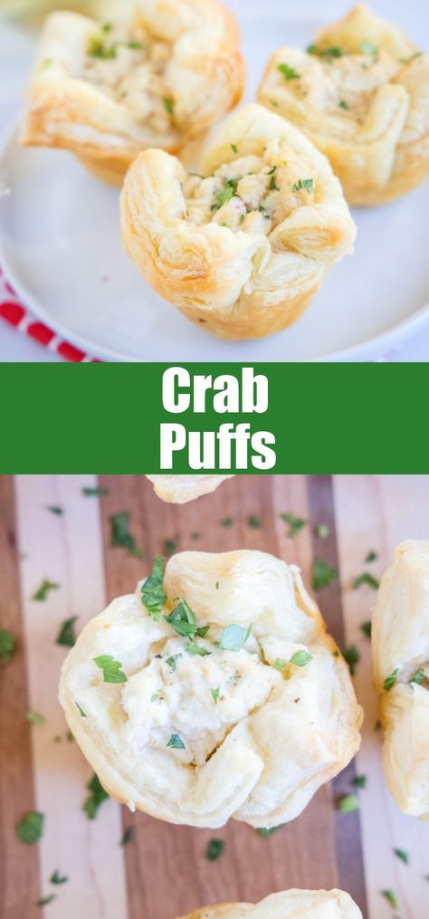 Crab Puffs Recipe, Cold Party Food, Crab Puffs, Cheesy Corn Dip, Recipe Appetizers, Garlic Pesto, Best Party Appetizers, Hot Crab Dip, Chili Cheese Dips