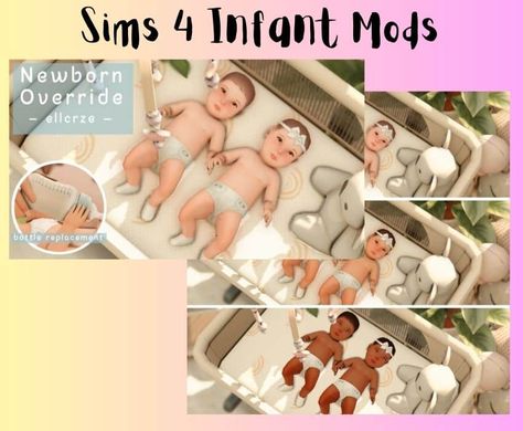 These are beyond amazing Sims 4 infant mods that I never knew I needed! I was sooo bored with the regular vanilla basic sims 4 gameplay, but so glad I found all these fun sims 4 mods for my infants! Now It will make it more fun to have them! Sims 4 Newborn Skin Overlay, Sims 4 Infants Mod, Sims 4 Newborn Skin, Sims 4 Postpartum Cc, Sims 4 Crib Cc Maxis Match, Sims 4 Cc Vanilla Furniture, Infant Skins Sims 4, Sims 4 Baby Override, Newborn Sims 4