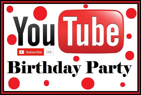 Youtube Birthday Party, Youtube Birthday, Youtube Party, Party Decor Ideas, Emoji Party, Birthday Party Printables, 13th Birthday Parties, 9th Birthday Parties, 10th Birthday Parties