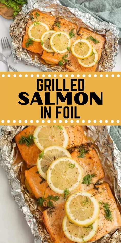 Easy Summer Salmon Recipes, Grilled Salmon Fillets, Summer Salmon Recipes Baked, Salmon Wrapped In Foil, Grilling Salmon On Charcoal Grill, Foil Pack Salmon In Oven, Easy Salmon Recipes Baked In Foil, Grilling Salmon On Gas Grill In Foil, Grill Salmon On Grill