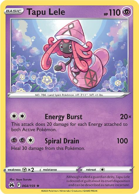 Pokémon Illustration, Pokémon Cute, Tapu Lele, Trading Card Binder, Cool Pokemon Cards, Pokemon Oc, Trading Card Game, Pokemon Trading Card Game, Pokemon Trading Card