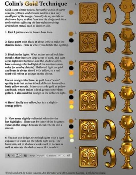 How To Shade Gold, How To Draw Gold, Manga Tips, Color Shading, Necklace Drawing, Drawing Manga, How To Shade, Pencil Shading, Colour Pencil