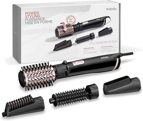 The BaByliss AS200E Rotating Warm Air Brush Set offers effortless hair styling and drying with its innovative design combining a hair dryer and rotating brush in one handy tool. Blowout Brush, Body Self Care, Curling Brush, Static Hair, Hair Dryer Brush, Effortless Hairstyles, Frizzy Hair, Ceramic Coating, Anti Frizz Products